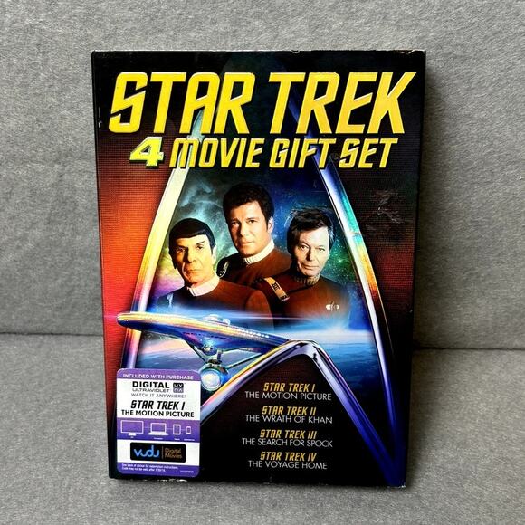 Star Trek 4 Movie Gift Set DVD 2014 Star Trek Movie I - IV Widescreen - Picture 1 of 7
